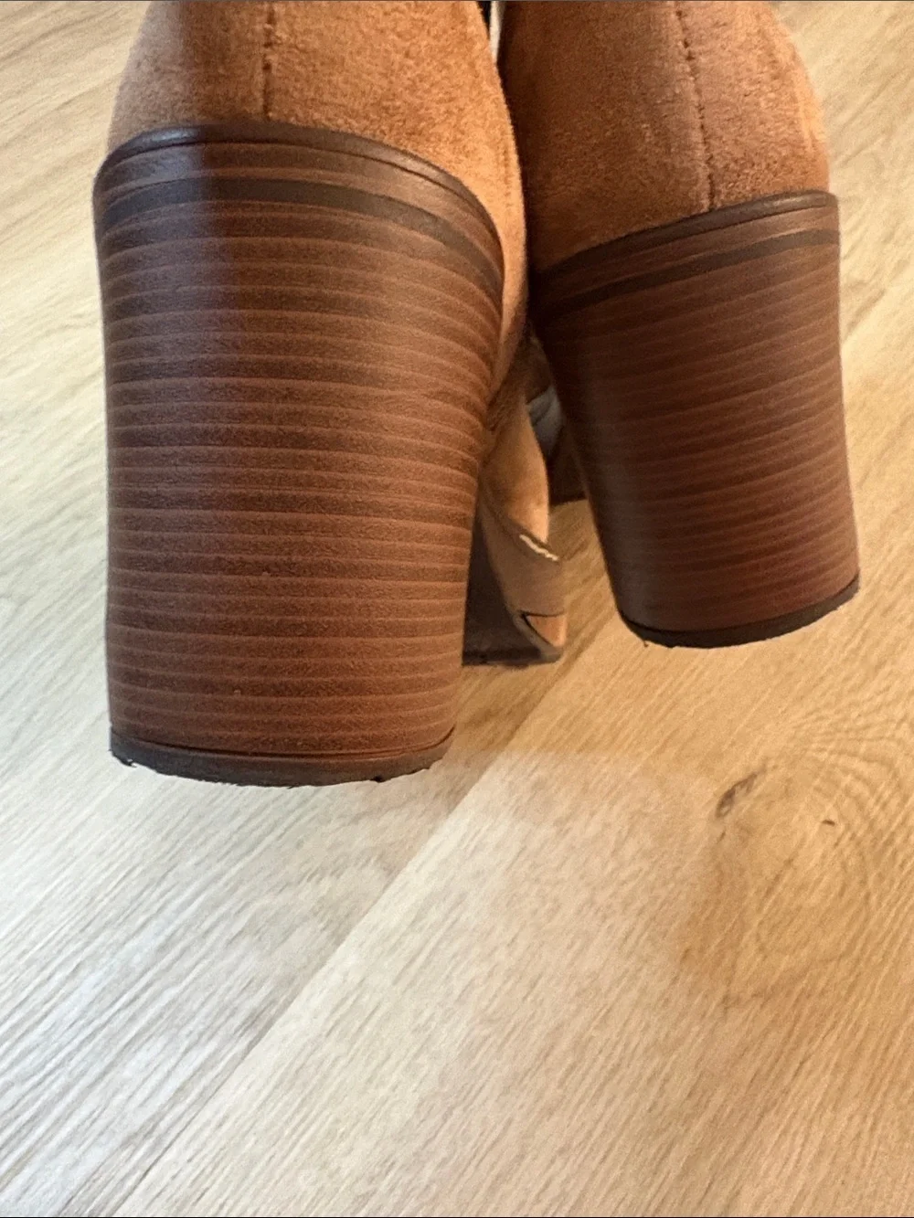 Altar'd State Sonata Platform Booties Tan Suede 7.5 boho classic essential